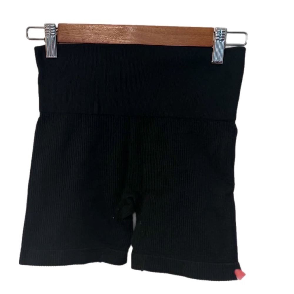 Colsie Ribbed Bike Shorts Womens S Black Excellent High Waisted Seamless